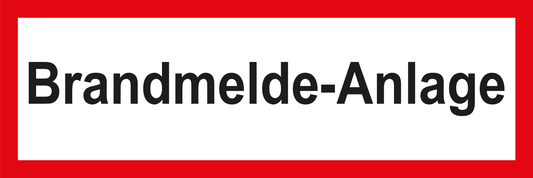 Feuerwehrschild - Brandmelde-Anlage