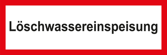 Feuerwehrschild - Löschwassereinspeisung