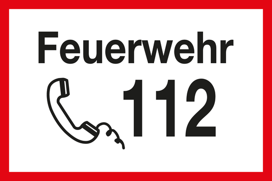 Feuerwehrschild - Feuerwehr 112
