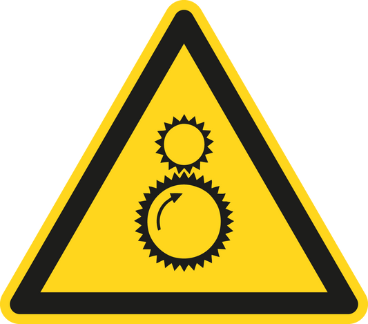 Warnschild - Warnung vor Einzugsgefahr