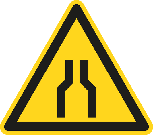 Warnschild - Warnung vor Engstellen