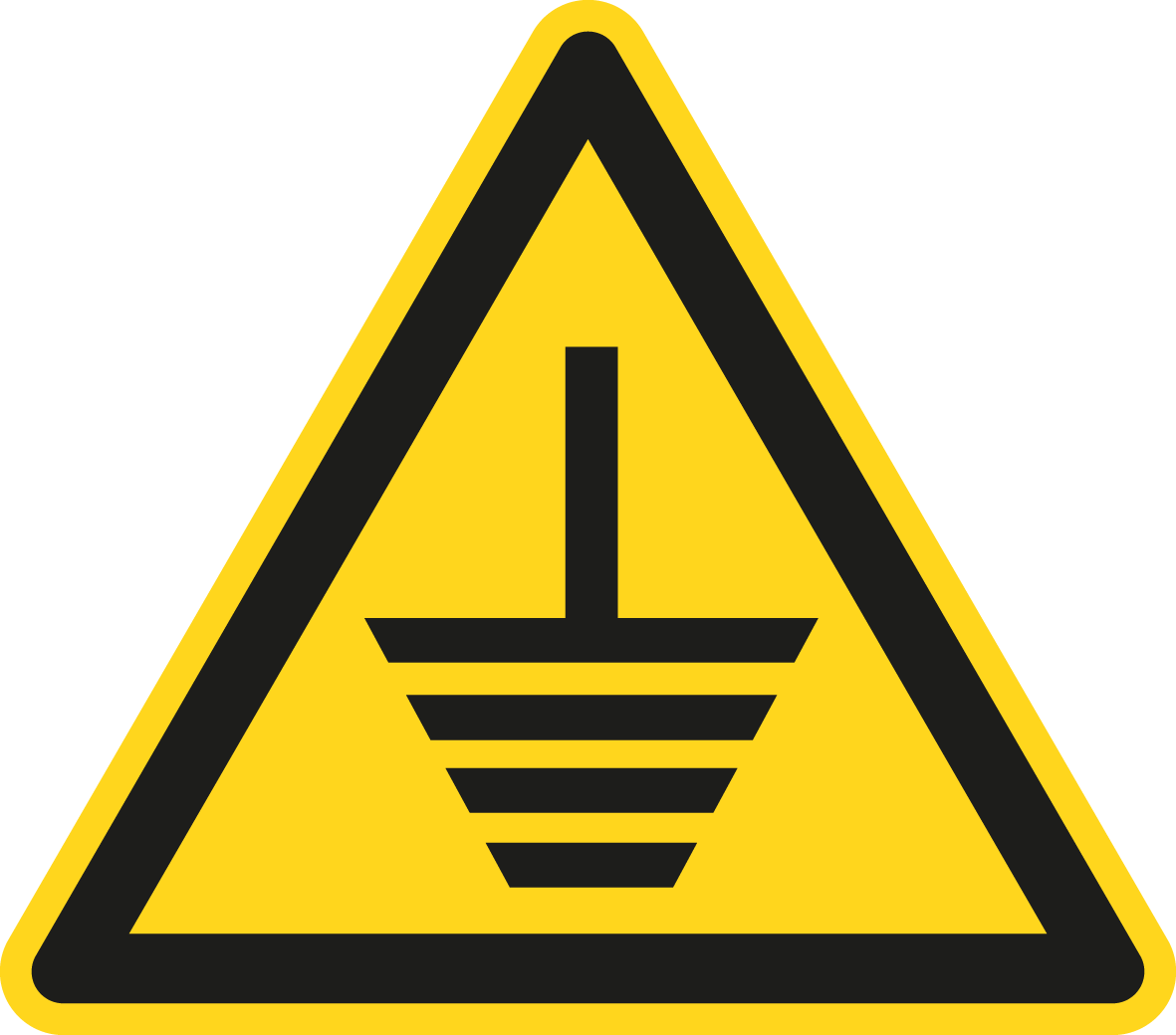Warnschild - Erdung erforderlich