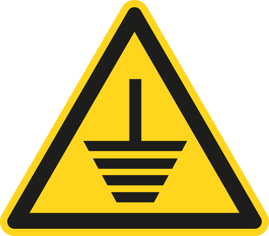 Warnschild - Erdung erforderlich