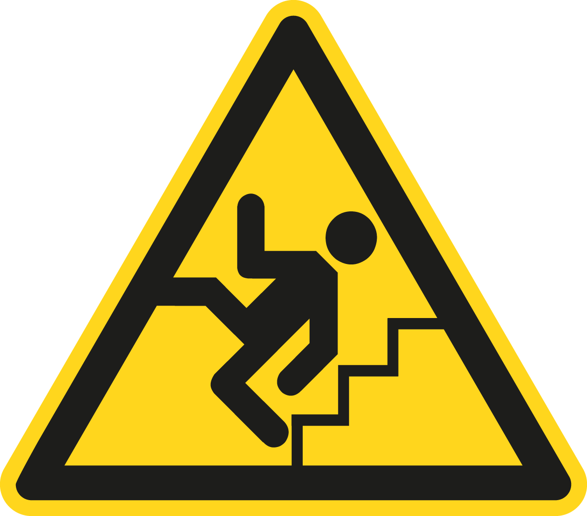 Warnschild - Warnung vor Treppen