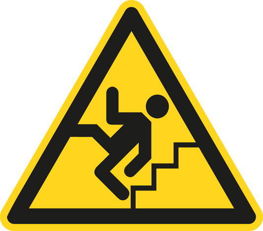 Warnschild - Warnung vor Treppen