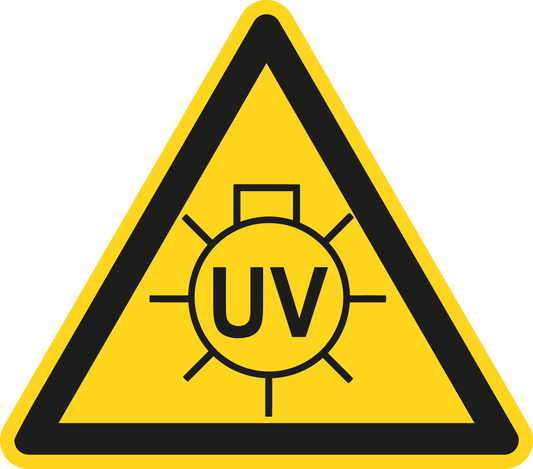 Warnschild - Warnung vor UV-Strahlung
