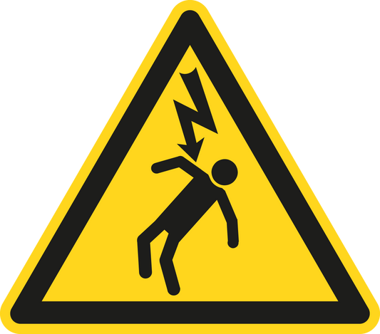 Warnschild - Warnung vor überschlagender Spannung