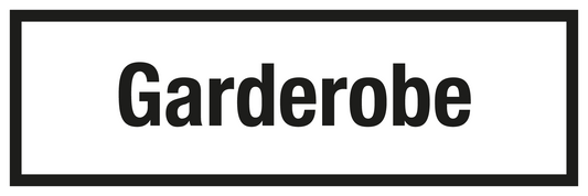 Gastronomie- und Gewerbeschild - Garderobe