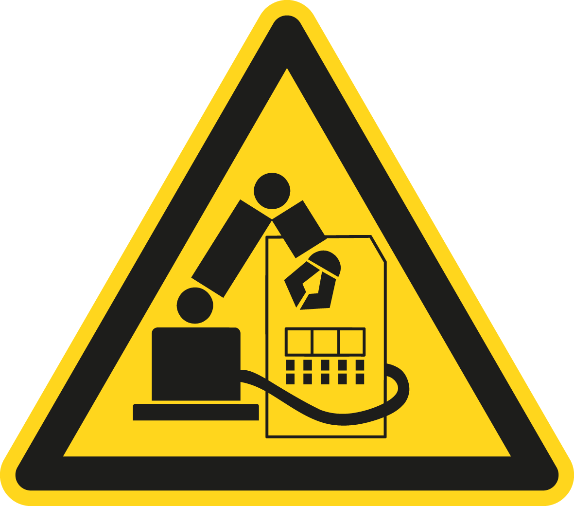 Warnschild - Warnung vor Gefahr durch Industrieroboter