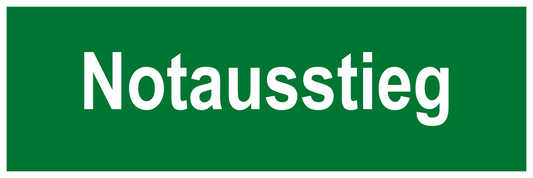 Rettungs- & Fluchtwegschild - Notausstieg