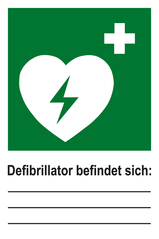 Rettungs- & Fluchtwegschild - Defibrillator