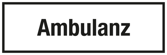 Krankenhaus- und Praxisschild - Ambulanz