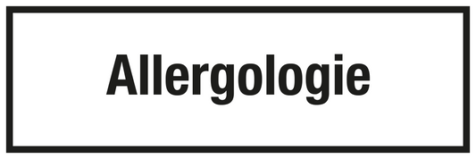Krankenhaus- und Praxisschild - Allergologie