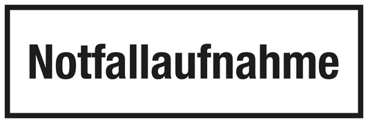 Krankenhaus- und Praxisschild - Notfallaufnahme
