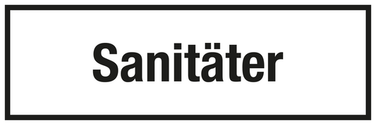 Krankenhaus- und Praxisschild - Sanitäter