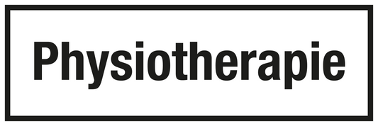 Krankenhaus- und Praxisschild - Physiotherapie