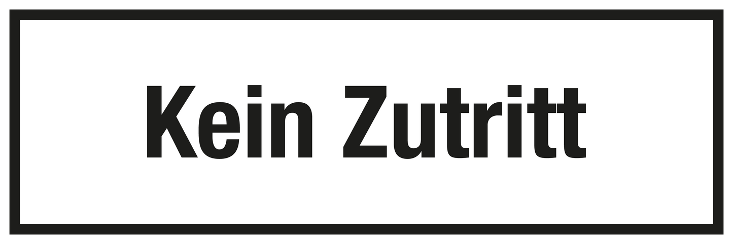 Krankenhaus- und Praxisschild - Kein Zutritt