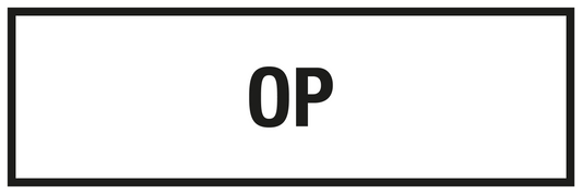 Krankenhaus- und Praxisschild - OP