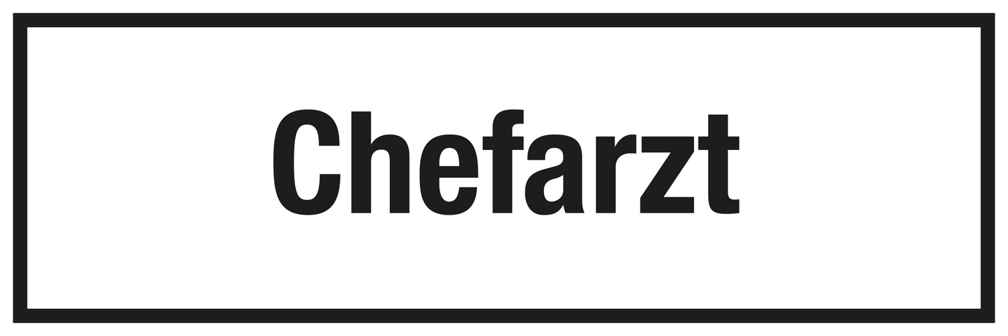 Krankenhaus- und Praxisschild - Chefarzt