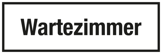 Krankenhaus- und Praxisschild - Wartezimmer