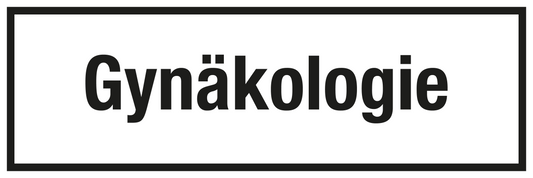 Krankenhaus- und Praxisschild - Gynäkologie