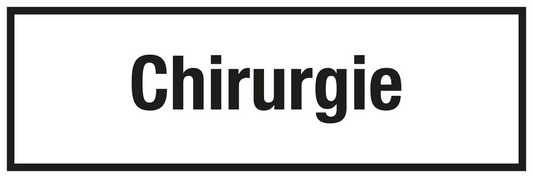 Krankenhaus- und Praxisschild - Chirurgie