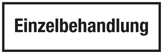 Krankenhaus- und Praxisschild - Einzelbehandlung