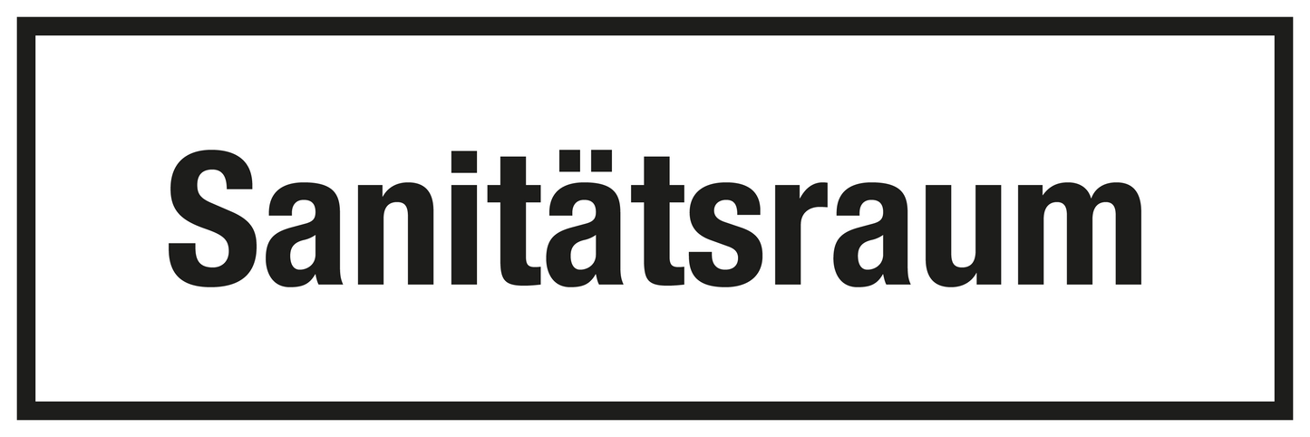 Krankenhaus- und Praxisschild - Sanitätsraum
