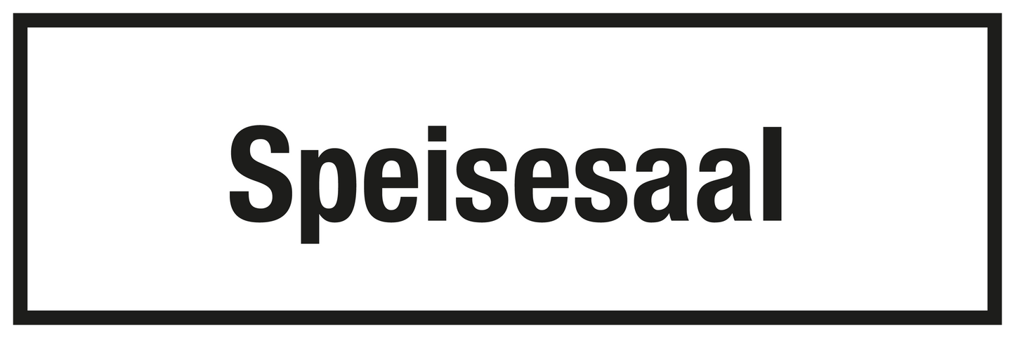 Krankenhaus- und Praxisschild - Speisesaal