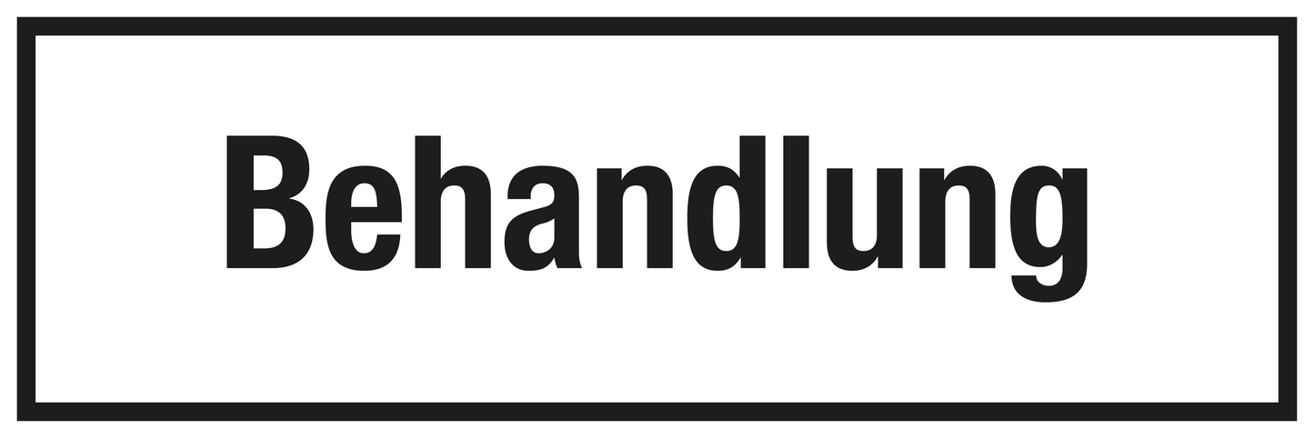 Krankenhaus- und Praxisschild - Behandlung