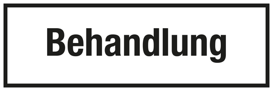 Krankenhaus- und Praxisschild - Behandlung