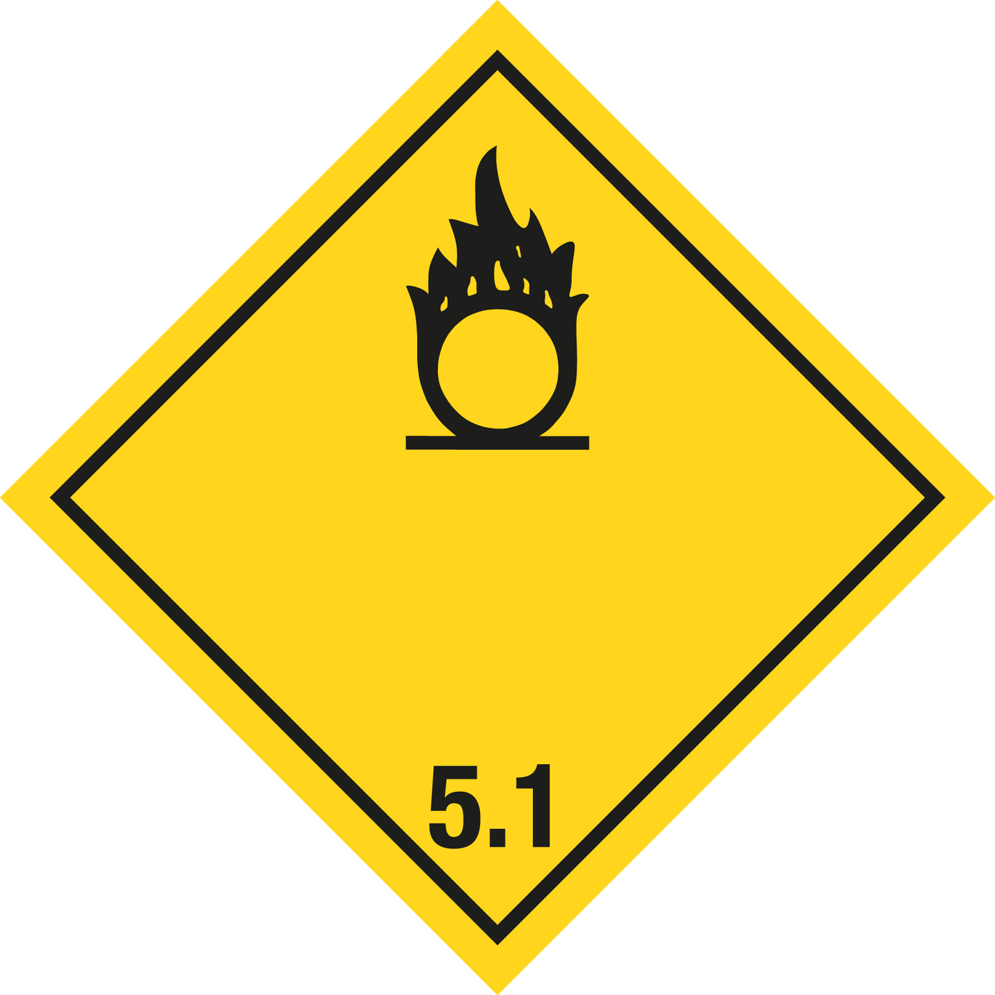 Gefahrgutschild - Oxidierende Stoffe