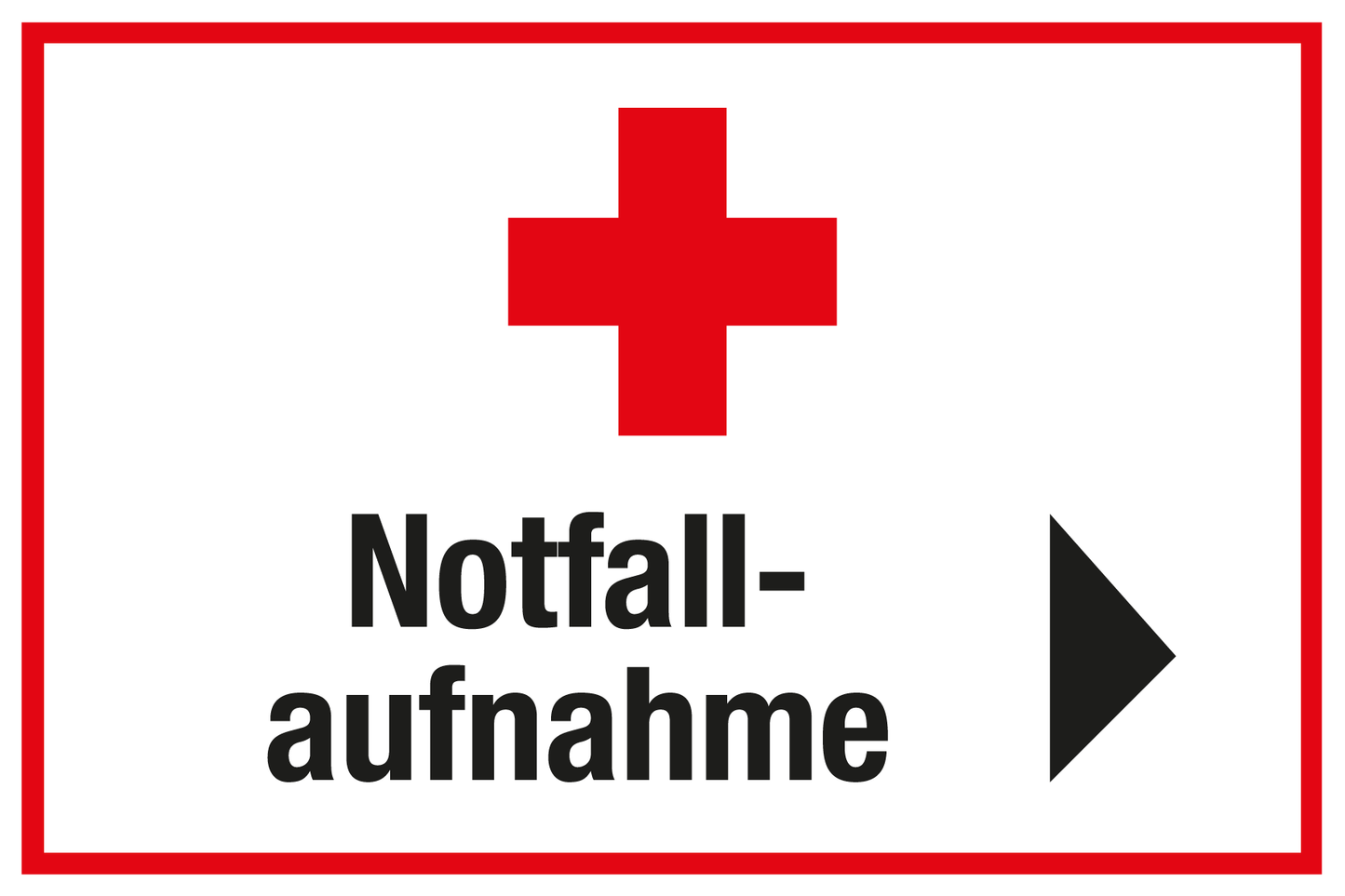 Krankenhaus- und Praxisschild - Notfallaufnahme
