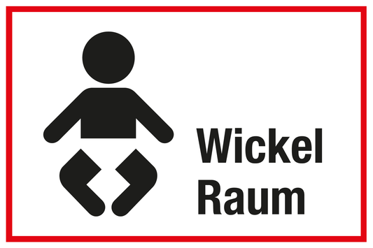 Krankenhaus- und Praxisschild - Wickelraum