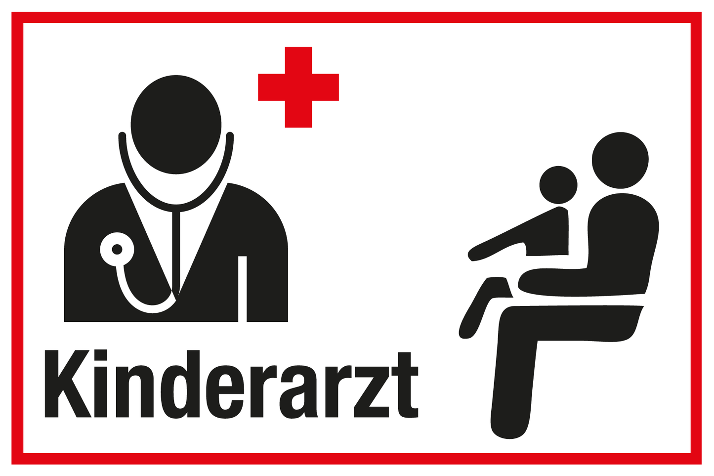 Krankenhaus- und Praxisschild - Kinderarzt