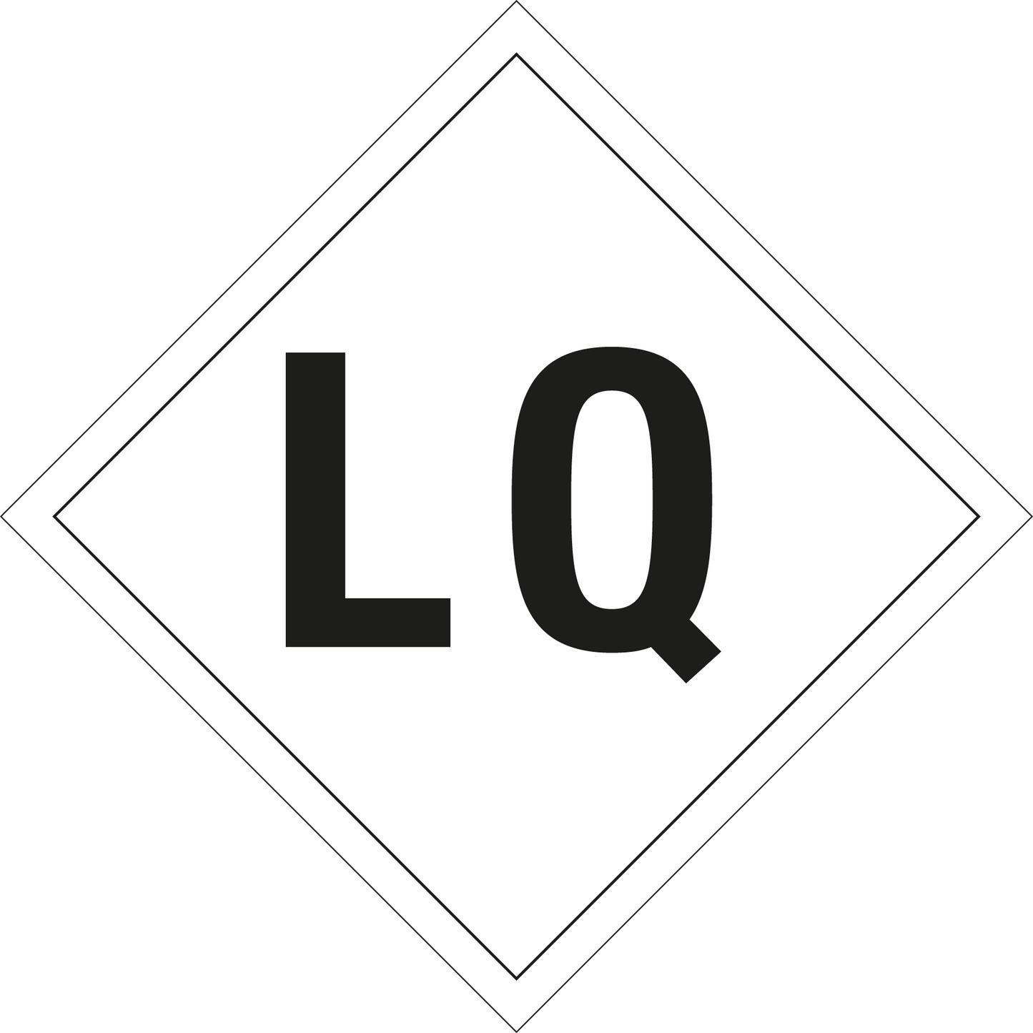 Gefahrgutschild - Beförderung begrenzter Mengen (LQ, gemäß ADR 2009)