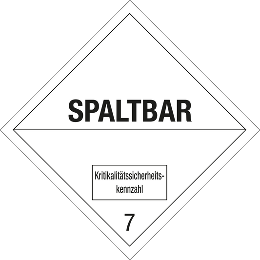 Gefahrgutschild - Spaltbar