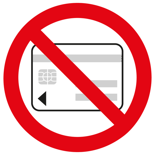 Verbotsschilder - Mitführen von elektronischen Datenträgern verboten