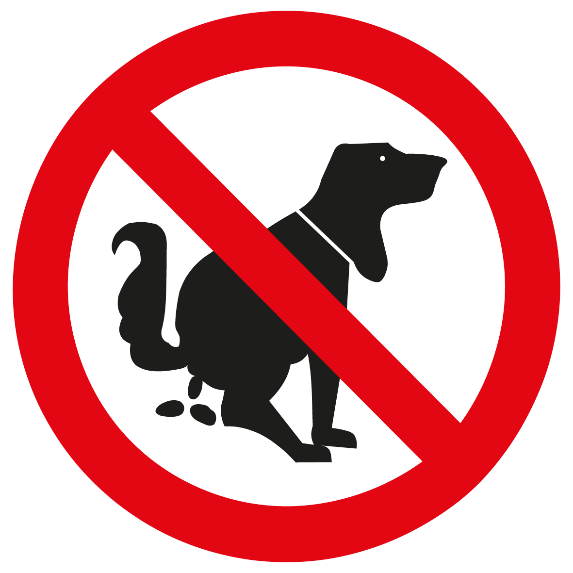 Verbotsschild - Kein Hundeklo