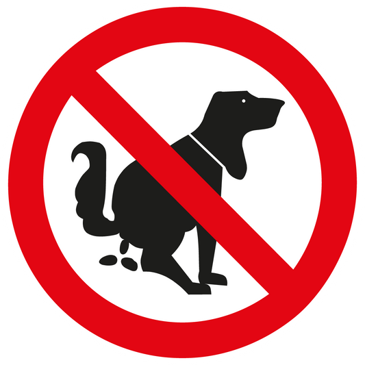 Verbotsschild - Kein Hundeklo