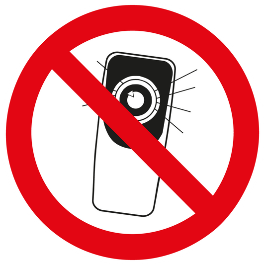 Verbotsschild - Fotohandy verboten