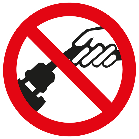 Verbotsschilder - Am Kabel ziehen verboten
