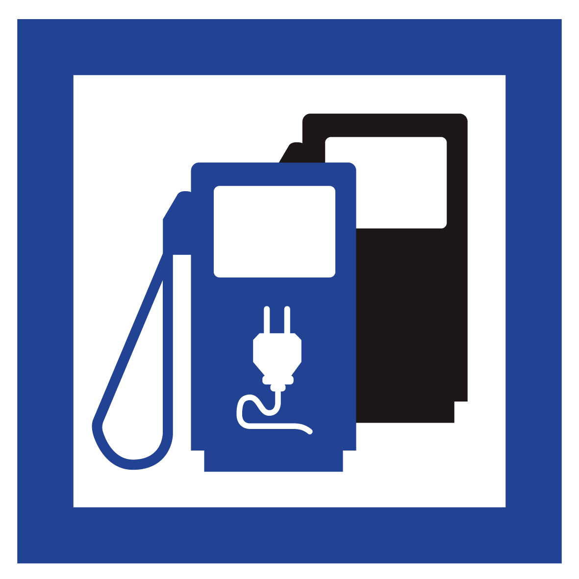 Schild für erneuerbare Energien - Elektro Tankstelle