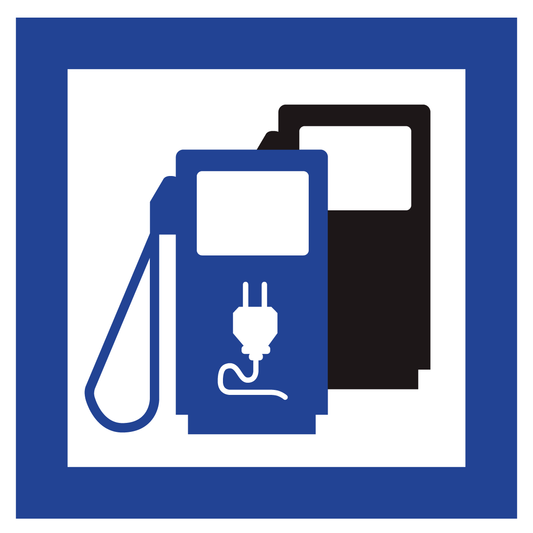 Schild für erneuerbare Energien - Elektro Tankstelle