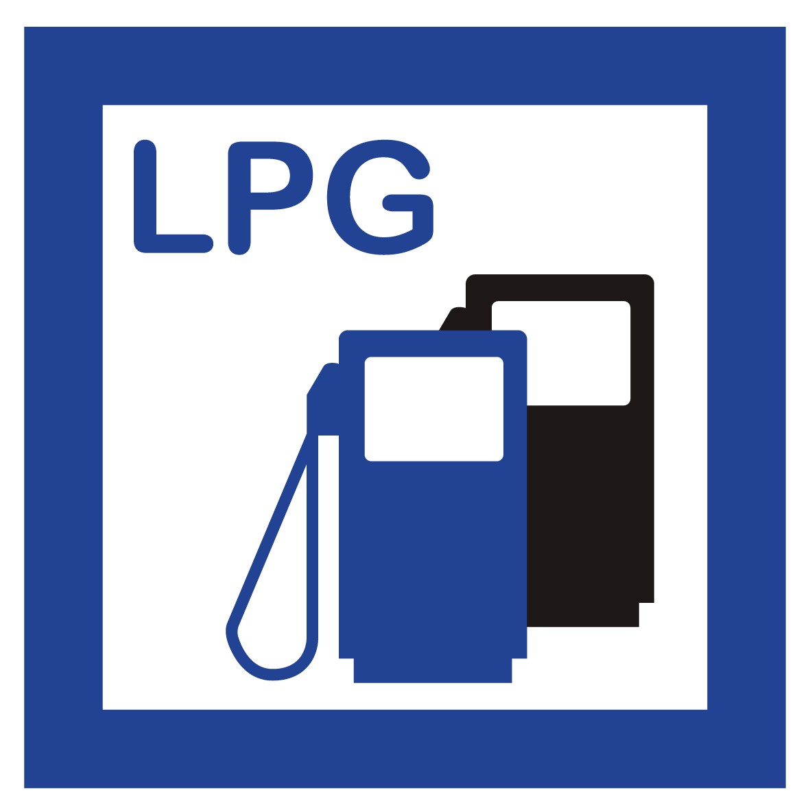 Schild für erneuerbare Energien - LPG Autogas Tankstelle