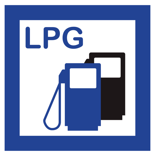 Schild für erneuerbare Energien - LPG Autogas Tankstelle