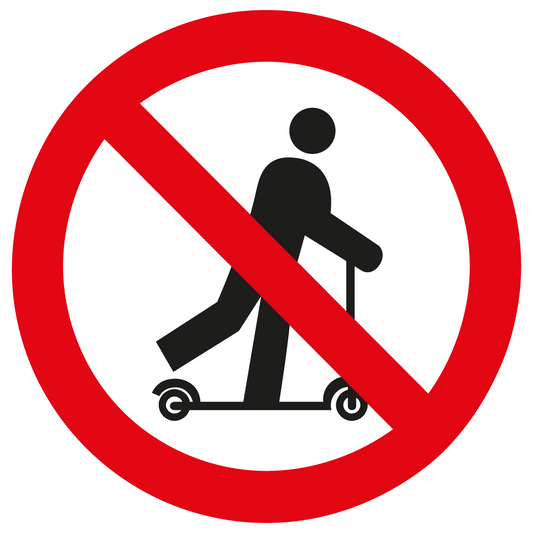 Verbotsschild - Rollerfahren verboten