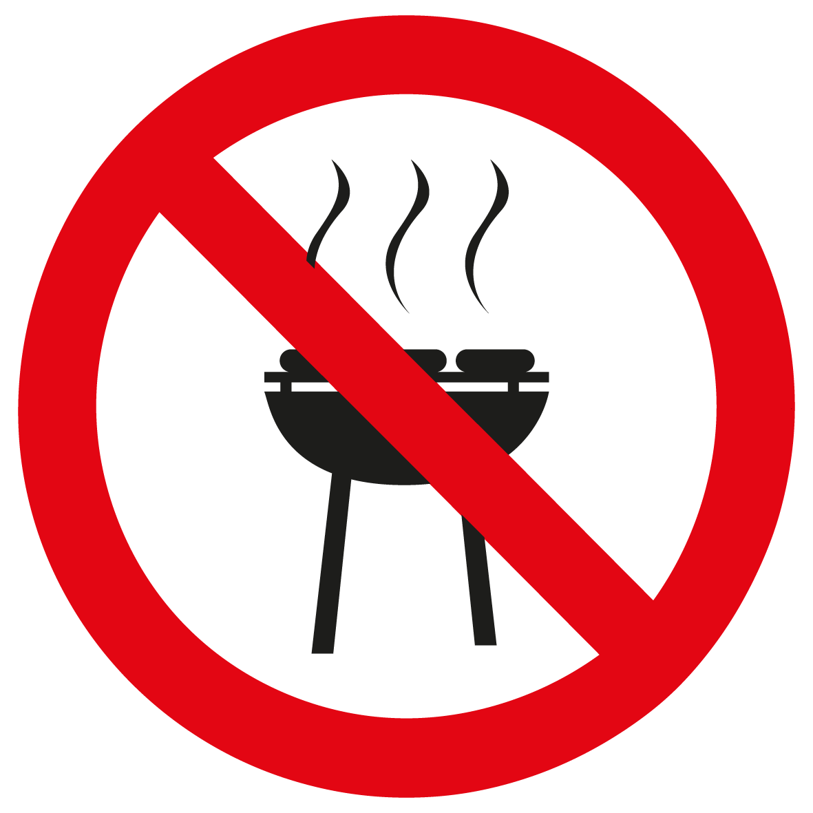 Verbotsschild - Grillen verboten