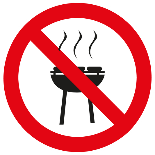 Verbotsschild - Grillen verboten