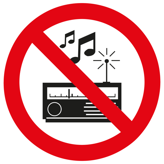 Verbotsschild - Lärm ist nicht gestattet